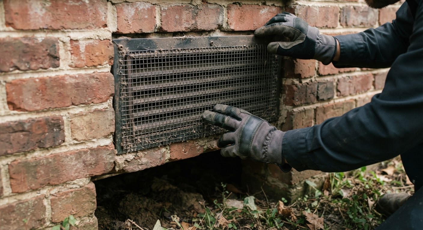 Foundation ventilation and pest exclusion inspection